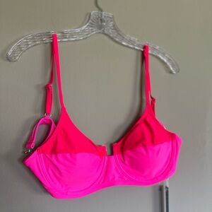 PopVil Color Block V Wire Bikini Top